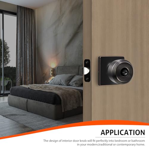 Haidms Oil-Rubbed Bronze Privacy Knobs, 6 Packs for Bedroom & Bathroom