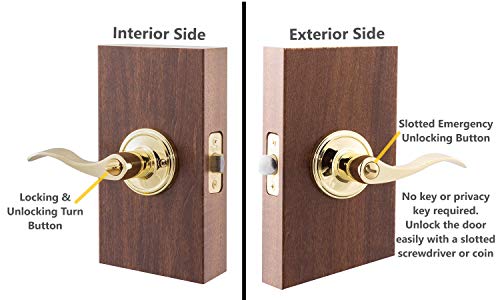 Copper Creek WL2230PB Polished Brass Waverly Door Lever