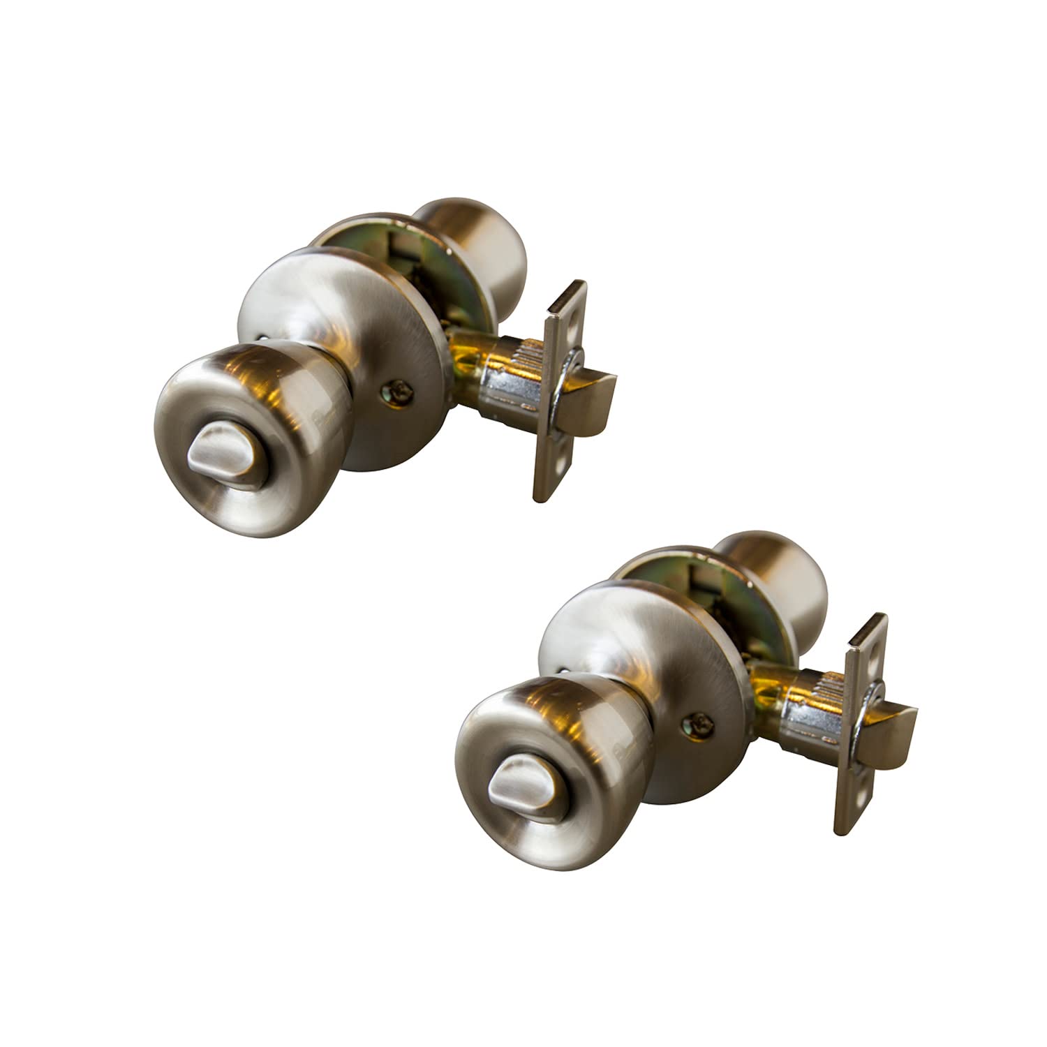 Design House 728865 Terrace 6-Way Universal Privacy Bed and Bath Door Knob Satin Nickel